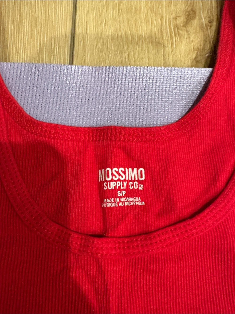 Red Ribbed Tank Top - Picture 2 of 3